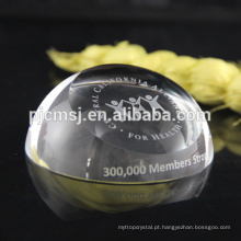 Meia Bola de Cristal Barato Paperweight de Vidro OSM022